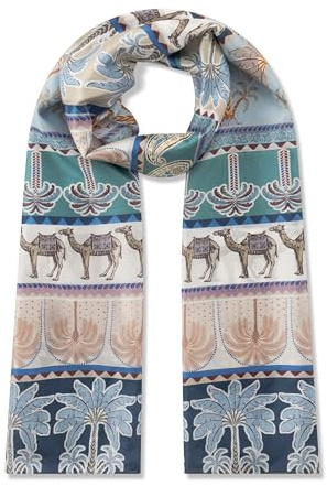CODELLO Women Printed Scarf Silk PONGÉ Pattern MI - 52X180CM