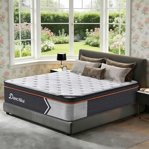Twin Mattress, 10 Inch Twin Size Mattress Luxury Hybrid 7-Zones Pocket Springs & Cooling Gel Memory Foam for Dual Additional Support and Motion Isolation, Medium Firm, 365-Night Trial, Fiberglass-Free