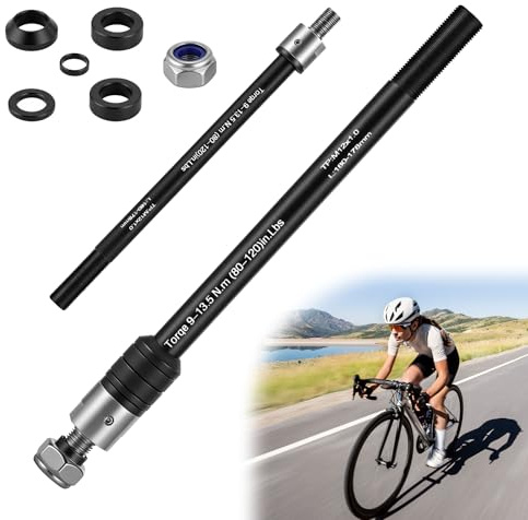 TranRantic M12x1.0 Steckachse Fahrradanhänger Adapter, Schwarz | Steckachse Adapter für Thu und den meisten Fahrrad Anhängerkupplungen, Praktischer Fahrrad Steckachsenadapter