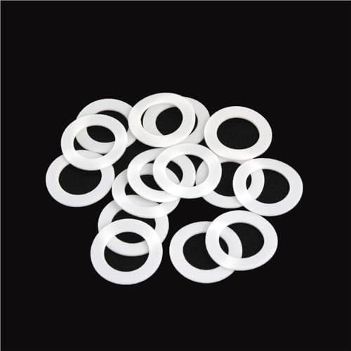 PTFE-Unterlegscheibe, PTFE-Flachscheibendichtung, Abstandshalter, Dichtring, 50 Stück, Innendurchmesser M8–M8,3, Dicke 0,2–1 mm(M8.2x14x0.6mm)