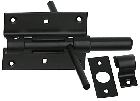 Bolzenriegel Türriegel Torriegel Schlossriegel 100/16 beidseitig Schwarz Pulverbeschichtung