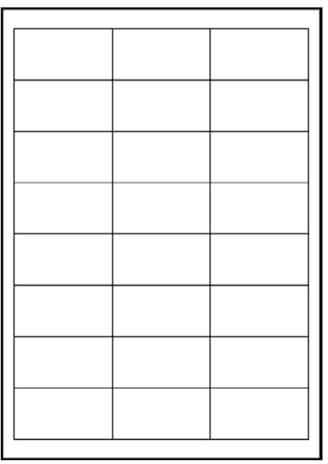 25 Blatt Drucker Universal Etiketten 64,6 x 33,8 mm Namensschild Selbstklebend DIN A4 (600 St. Etiketten) Adressetiketten Laser Copy Inkjet Hinweisschilder