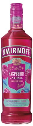 Smirnoff Raspberry Crush Flavoured Vodka | 37.5% vol | 70cl | Made with Natural Raspberry Flavours & Smirnoff No. 21 Vodka | Juicy Taste | for Mixed Drinks or Cocktails