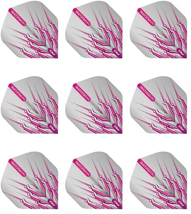 RED DRAGON Peter Wright Snakebite Hardcore Mohawk Pink Dart Flights - 3 Sets Per Pack (9 Flights in Total)