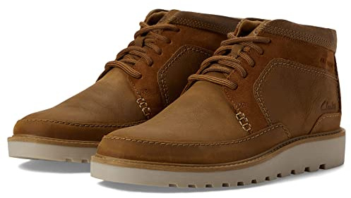 Clarks Bota Oxford para hombre Barnes Plain, Bronceado Cuero, 39.5 EU