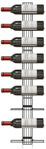 J JACKCUBE DESIGN Wall Mount Wine Rack Organiser for 9 Bottles, Heavy Duty Metal Wine Storage Display Holder Rack for Kitchen, Wine Cellar and Home Decor- MK823A