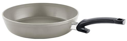 Fissler Ceratal Comfort/Aluminium-Pfanne hergestellt ohne PFAS/PTFE, Keramik-beschichtet (Ø 26 cm) Ceramic Bratpfanne antihaftend – Induktion, Grau