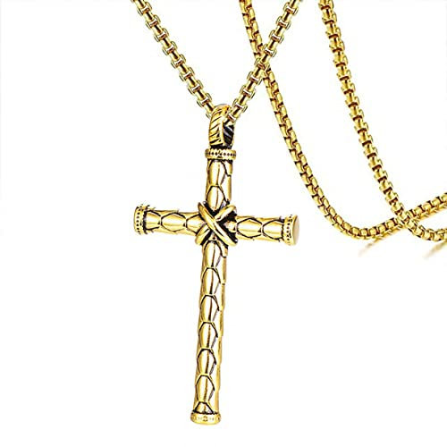 YAHOYA Christus Kreuz Jesus Männer Halskette Edelstahl Titan Stahl Anhänger Anhänger Schmuck