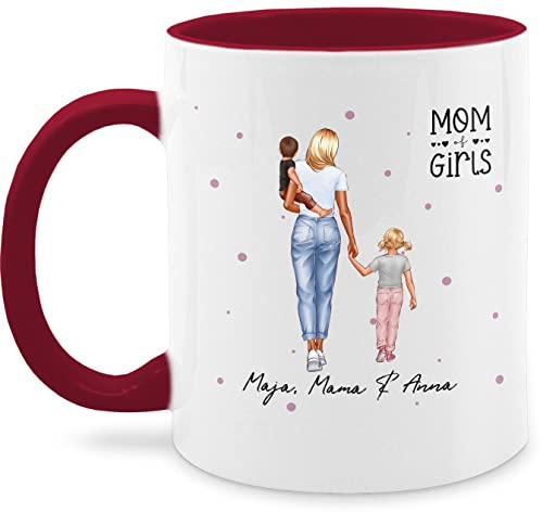 Tasse Tassen 325ml - Geschenk von Kindern für Mama I Mutter Tochter Sohn - 325 ml - Bordeauxrot - personalisierte muttertagstasse mutti junge mädchen kaffeetasse und mutter-tasse mom muttertag