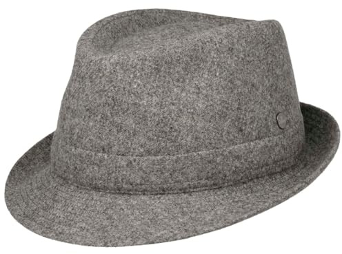 LIERYS Shetland Wool Trilby Wollhut Eleganter Herren Winterhut Made in Italy Atmungsaktiv Feuchtigkeitsresistent Herbst Winter