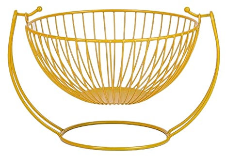 Piatto Di Frutta Cesto di frutta di amaca creativa con petali intrecciata Metallo Hollow Fruit Plate Fruit Frutta e cestino vegetale cyclow stoccaggio desktop Piatto Di Frutta In Legno ( Size : 7 )