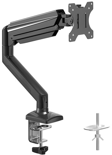 suptek Support Ecran PC pour Moniteur LCD LED de 13 à 32 Pouces, Bras de Moniteur à Ressort à Gaz, Hauteur Réglable, VESA 75/100 mm, Inclinaison de ± 90°, Rotation de 360°, Capacité 2-9 kg, MD01A