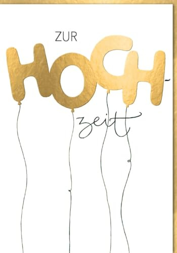 Verlag Dominique A4 XXL Maxikarte Hochzeitskarte Hochzeit Luftballonschrift - mit Umschlag