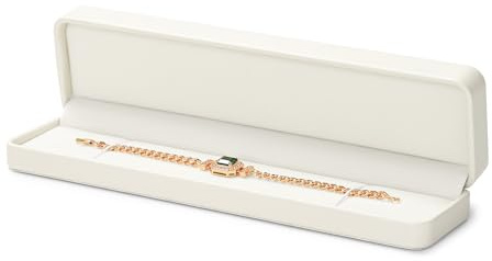 Papten catene lunghe gioielli stoccaggio bracciale collane gioielli scatola gioielli display confezione regalo per San Valentino anniversario (Bianco)