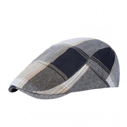 Huamengyuan Damen Baskenmütze Sommer Newsboy Caps Kariert Baskenmütze Damen Newsboy Hut Freizeit Baskenmütze Frauen Schirmmütze Maler Mütz Freizeit Entenmütze