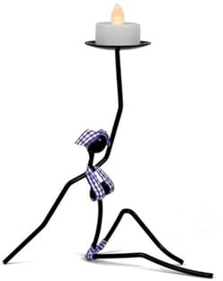 Chandeliers Ornements de Table de Transport for Filles, Soucoupe à Fruits, en Fer forgé sculpté, bougeoir, décoration, Bougie Chauffe-Plat Bougies (Color : Purple)