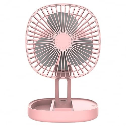 Ventilatore Portatile Di Piccole Dimensioni con Coperchio Rimovibile, Potente Flusso D'aria, Ventilatore Da Tavolo a 3 Velocità, Funzionamento Ultra Silenzioso, Mini Ventilatore Da Scrivania Ricaricab