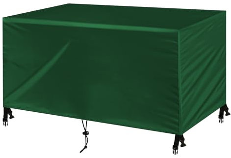Famoum Housse de Protection Salon de Jardin Impermeable 180x90x75cm,Housse de Table Jardin Rectangulaire Anti-UV, 420D Tissu Oxford Bache de Protection Exterieur pour Salon de Jardin,Vert