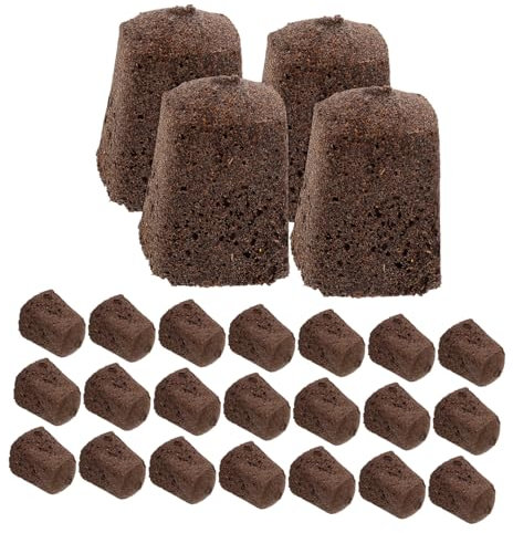 YARNOW Blocchi di Torba per Semina Senza Terra 30 Pezzi, Kit di Coltivazione Spugna e Carbonella, Accessori per Giardinaggio e Forniture per Terreni di Coltivazione