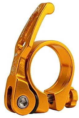 WANGBINGXING Sattelklemme MTB Fahrrad-Sattelstütze-Klemme Quick Release Ultraleichth-Rad-Sitz Post-Mount 31,8mm 34.9mm Bike-Zubehör for Fahrrad Sattelklemme(31.8mm Gold)