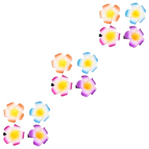 BESPORTBLE 3 Set Clip Per Plumeria Hawaiano Mollette Colorate Per Cerimonie E Casual Colore Casuale 18 Pezzi * 3