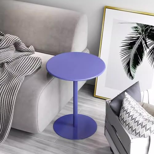 Stehtisch Runder blauer Esstisch mit Metallsockel, Kneipentisch, Bartisch, Cocktailtisch für Balkon & Wohnzimmer, perfekt für den Innen- und Außenbereich