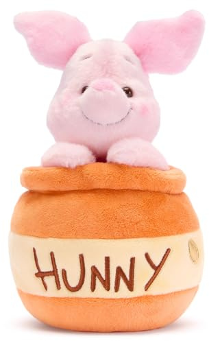 Disney Store Official Peluche Porcinet, 25 cm/10, Peluche Cochon dans Un Pot de Miel Amovible, Convient dès la Naissance, adapté à Tous Les âges