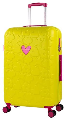 Agatha Ruiz de la Prada - Maleta Mediana rígida con 4 Ruedas giratorias, Cierre Seguro Candado de Combinacion TSA y diseño Resistente, Apta para 23 Kilos Viajes Largos y esca, Pistacho