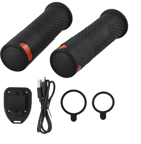 Eawfgtuw Elektroroller H (lebar Griffe mit Blinkern, kompatibel mit Xiaomi Pro 1S Pro 2 Mi3, rutschfestes, ergonomisches Design, schwarz)