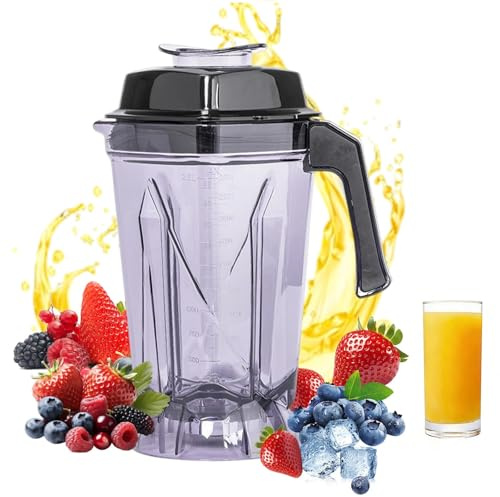 Sonhomay 64oz Replacement Blender Jug Compatible with Buffalo Blender Pitcher Replacement Container Jug Transparent Blender Container for Smoothies Soups Frozen Fruit for DR825 CR836 CY140 CY141