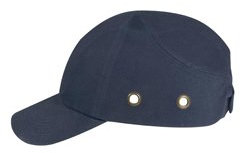 Kopfschutz Feldtmann Anstoßkappe Runner, Marine Größenverstellbar durch Klettverschluß, erfüllt DIN EN 812