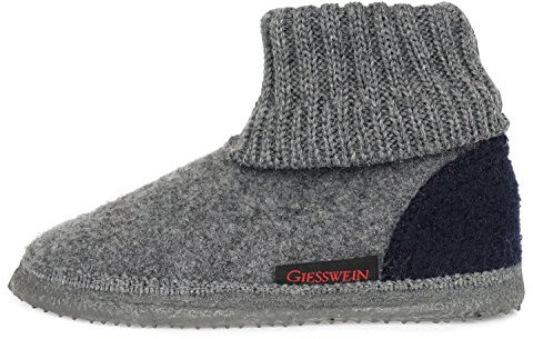 GIESSWEIN Kramsach Kids, Hüttenschuhe Unisex Kinder, Schiefer 016, 35 EU