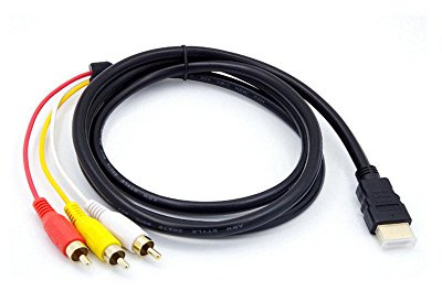 1.5M/5.5FT HDMI to RCA CableHDMI Male To 3-RCA Video Audio AV Component Converter Adapter Cable For HD TV