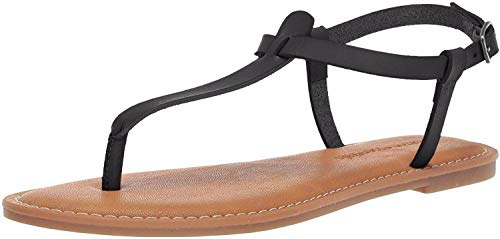 Amazon Essentials Tongs Décontractées avec Bride de Cheville Femme, Noir Brun Faux Cuir, 39 EU