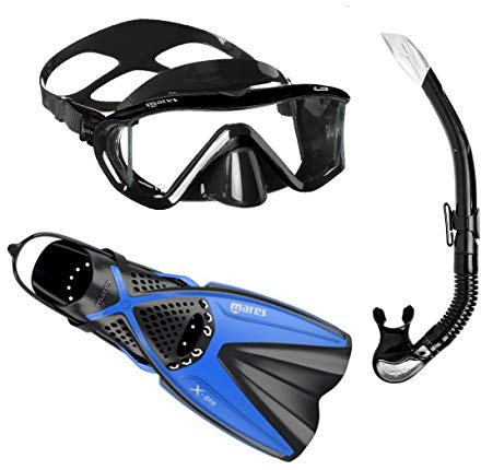 Mares i3 + X-One + Bay Schnorchelset (schwarz-blau, M/L (39-43))
