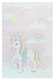 MANI TEXTILE TPS_ENF_LIC120 Alfombra, Poliéster, Rosa, 120_x_180_cm