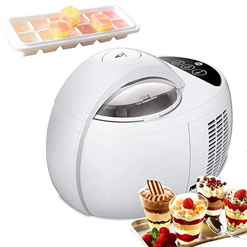 LTLCLZ Sorbetière Électrique Sorbet Glace, Crème Glacée Frozen Yogurt Fonction Minuterie,Livret Recettes Fournies, Cuve Amovible Facile À Nettoyer 1L avec Bac À Glaçons