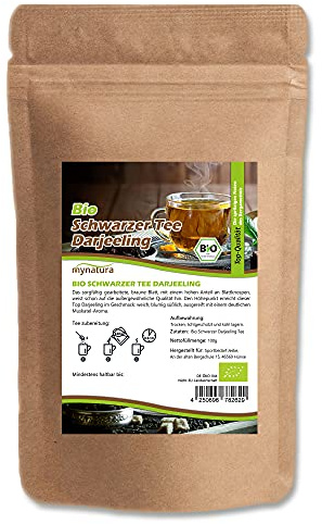 Mynatura Bio Schwarzer Darjeeling Tee I Schwarztee I Bio-Tee I Darjeelingtee I Naturprodukt I Schwarzer Tee I Im Beutel (500g)