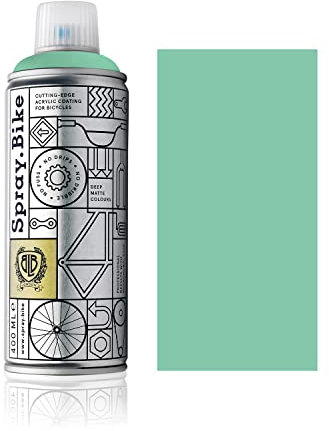 SPRAY.BIKE Fahrrad Lackspray in versch. Farben - KEINE GRUNDIERUNG notwendig - Acryllack/Lack Spray in 400 ml Spraydose, Matt- und Klarlack Optik möglich (Mintgrün Ariel, Matt)