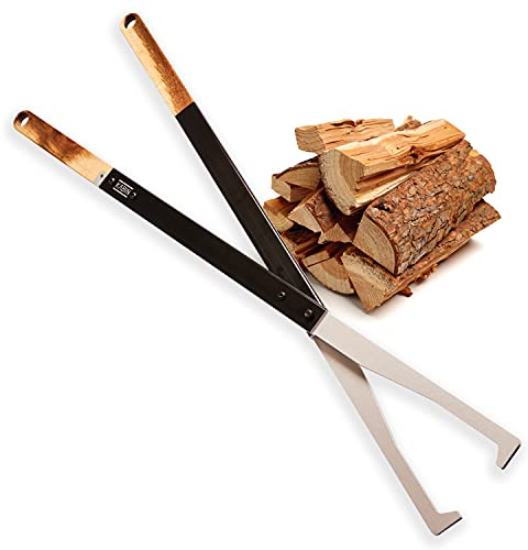 KABIN Fire Tong Scheitholzgreifer - Extra lange Brennholzzange für Kamin, Lagerfeuer, Feuerstelle & mehr 38