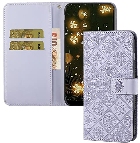 QIWEIQINGWH Compatible con Funda para Huawei Y6 2019, Funda Libro Huawei Y6 2019, Funda Móvil Huawei Honor 8A Magnético Carcasa para Huawei Y6 2019 / Honor 8A Funda con Tapa.Purple XCH