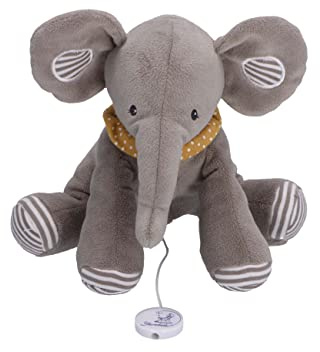 Sterntaler Baby Unisex Spieluhr Baby Spieluhr mittel Elefant Eddy - Babyspieluhr, Einschlafhilfe, Spieluhrwerk - grau