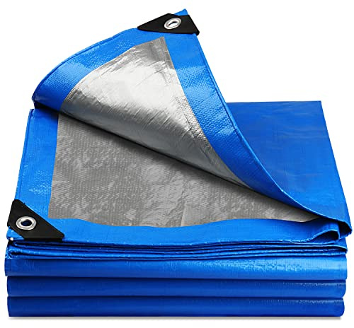 4 x 5m Tarpaulin Waterproof Heavy Duty for Outdoor 110GSM UV/Tear Resistant