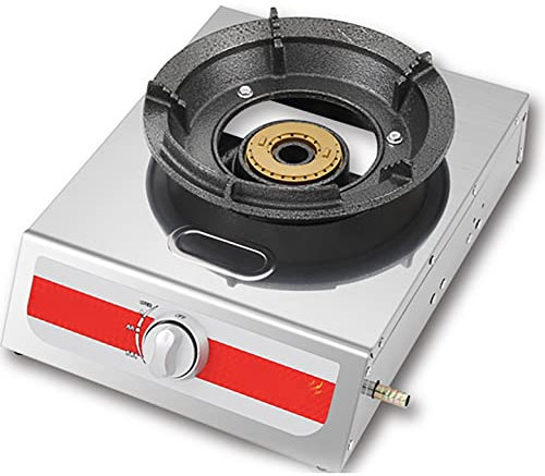 IBOWZ Encimera de Gas Estufa De Gas Estufa De Fuego De Alta Presión Comercial Portátil 1 Quemador Wok Estufa De Gas De 12 KW Estufa De Acero Inoxidable [Clase De Energía A] (Color : NG)