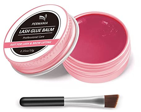 PERMANIA Pegamento Lifting Pestañas, Pegamento para Cejas, Lash Lifting Glue Balm Para Lifting de Pestañas y Laminado de Cejas - Sabor Fresa 10g