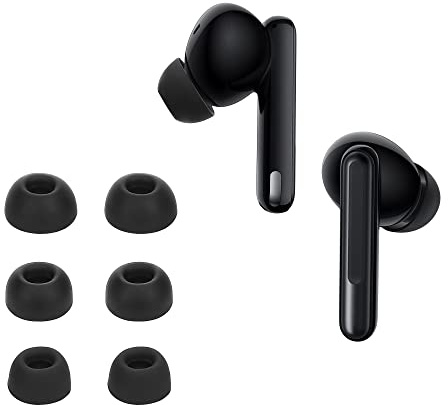 kwmobile 6x Auricolari di ricambio compatibile con Oppo Enco Free2 / Enco Free 2i / Enco X Gommini sostitutivi in Silicone - 3 Misure - nero