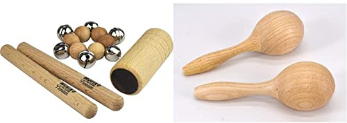 Voggenreiter Mini-Percussion-Set - aus der Serie Musik für Kleine Premium - hergestellt in Deutschland - aus hochwertigen, garantiert unbedenklichen Materialien & 785 - Maracas 1 Paar