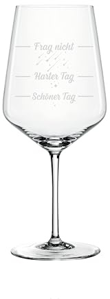 Spiegelau & Nachtmann Style Weinglas 630ml mit Gravur Guter Tag, Schlechter Tag - Rot- & Weisswein - Geburtstagsgeschenk für Frauen, Männer, Freundin & Freund (Guter Tag, Style)