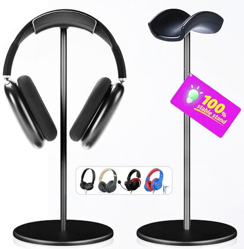 G.CATACC Support Casque [Base lestée et Hauteur Plus élevée], pour écouteurs Bose, Sony, Sennheiser, JBL, Philips Supra-Auriculaires, Universel pour Tous Les Casques de Jeu/écouteurs de Bureau
