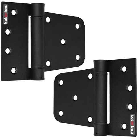 KOTARBAU® 2er Set Scharniere Klappbar Türscharniere 10 x 5 x 8 cm Pulverbeschichteter Stahl Scharnier Schwarz Türbänder Kistenband Türband Türscharnier